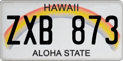 HI license plate ZXB873