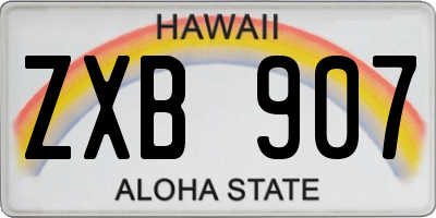 HI license plate ZXB907