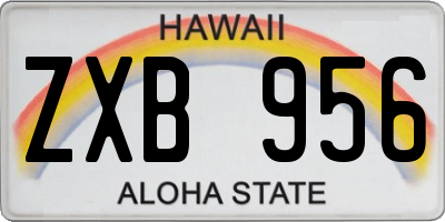 HI license plate ZXB956