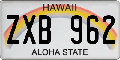 HI license plate ZXB962