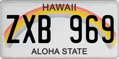 HI license plate ZXB969