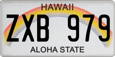 HI license plate ZXB979