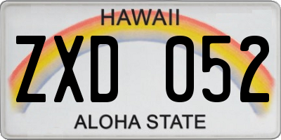 HI license plate ZXD052
