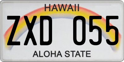 HI license plate ZXD055