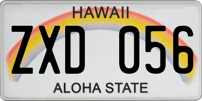 HI license plate ZXD056