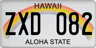 HI license plate ZXD082