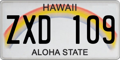 HI license plate ZXD109