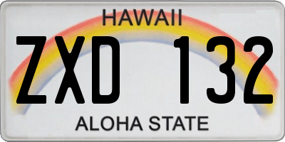 HI license plate ZXD132