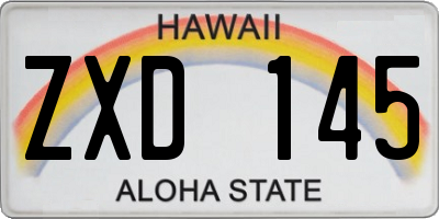 HI license plate ZXD145