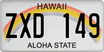 HI license plate ZXD149