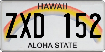 HI license plate ZXD152