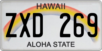 HI license plate ZXD269