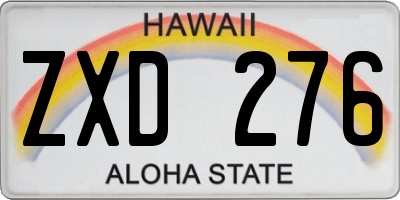 HI license plate ZXD276