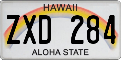 HI license plate ZXD284