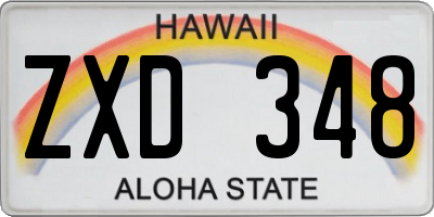 HI license plate ZXD348