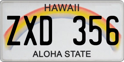 HI license plate ZXD356