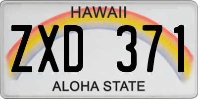HI license plate ZXD371