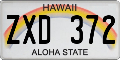 HI license plate ZXD372