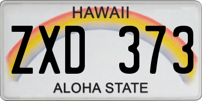HI license plate ZXD373