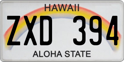 HI license plate ZXD394