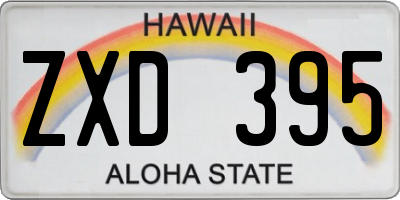 HI license plate ZXD395