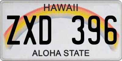 HI license plate ZXD396