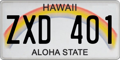 HI license plate ZXD401