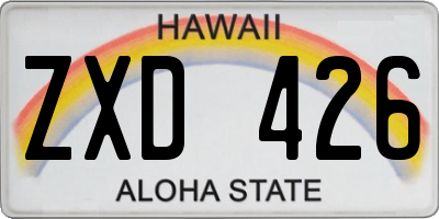 HI license plate ZXD426