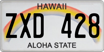 HI license plate ZXD428