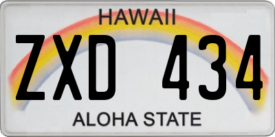 HI license plate ZXD434