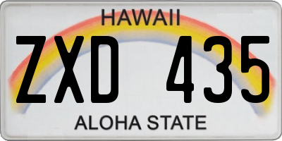 HI license plate ZXD435