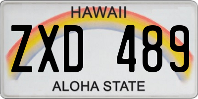 HI license plate ZXD489