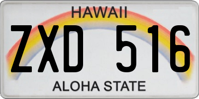 HI license plate ZXD516