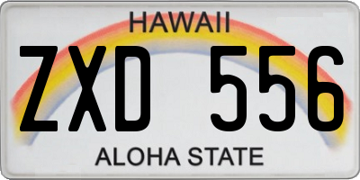HI license plate ZXD556