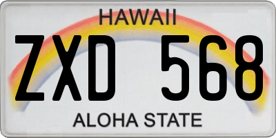 HI license plate ZXD568