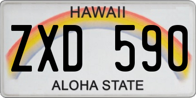 HI license plate ZXD590
