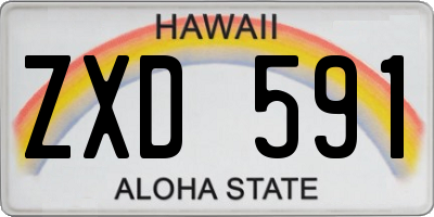 HI license plate ZXD591