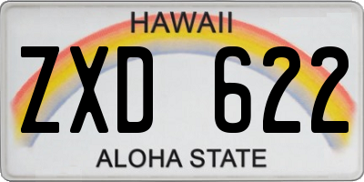 HI license plate ZXD622