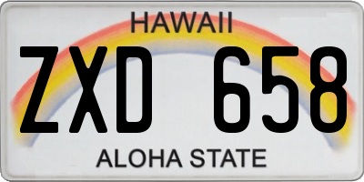 HI license plate ZXD658
