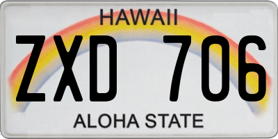 HI license plate ZXD706