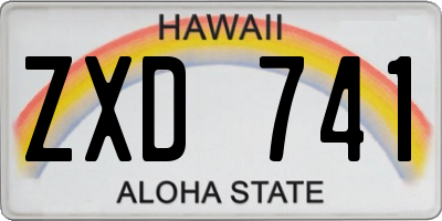 HI license plate ZXD741