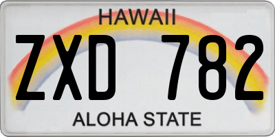 HI license plate ZXD782