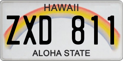 HI license plate ZXD811