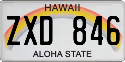 HI license plate ZXD846