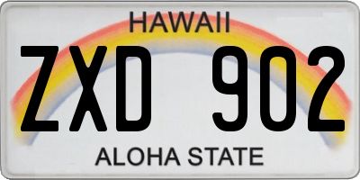 HI license plate ZXD902