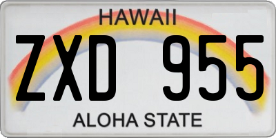 HI license plate ZXD955