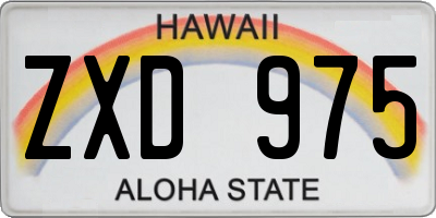 HI license plate ZXD975