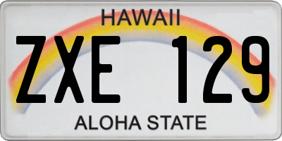 HI license plate ZXE129