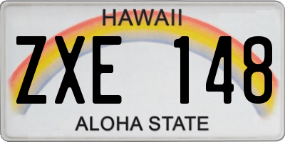 HI license plate ZXE148