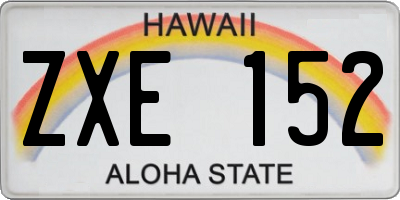HI license plate ZXE152